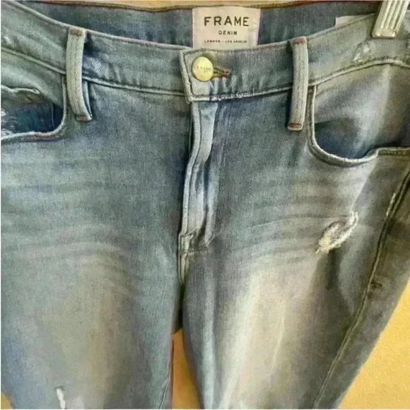 FRAME-" Le Nouveau Straight" Stiletto Hem Cropped Jeans In Belding Size 31 EUC! - Picture 4 of 7